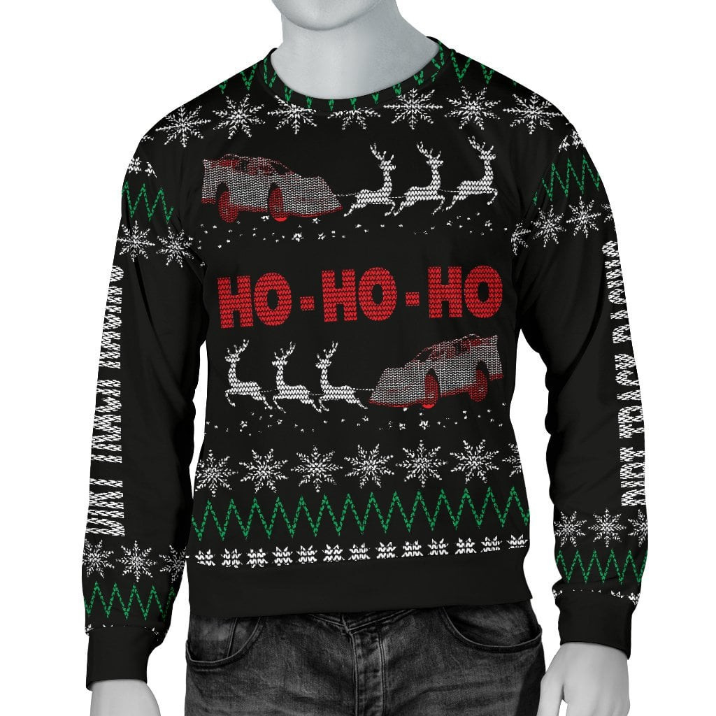 Ho Ho Ho Reindeer Ugly Christmas Sweater 2024 Apparel Xmas Mens Christmas Sweater Gift