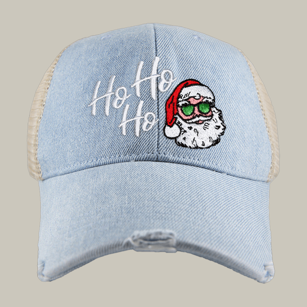 Ho Ho Ho Santa Claus Graphic Trucker Hat Katydid Brand Hat Funny Gift For Friends