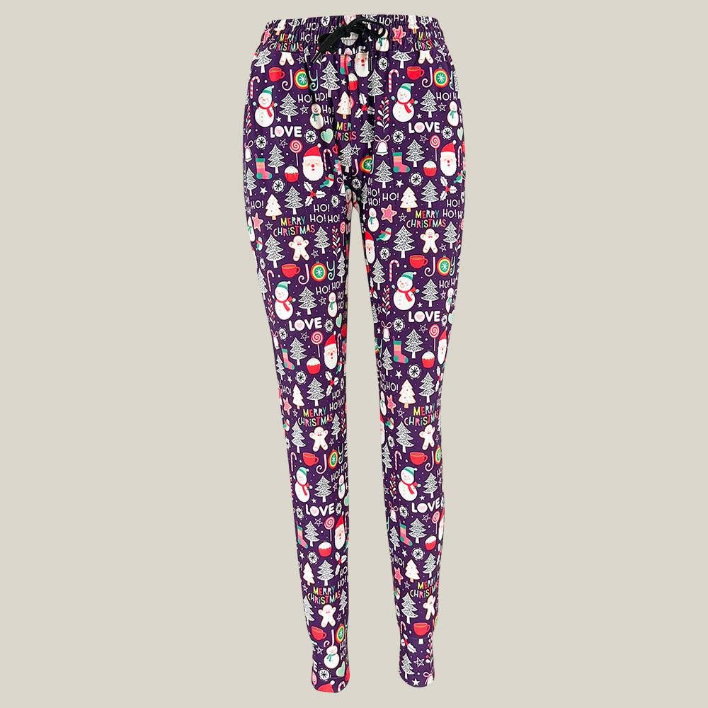 Ho Ho Holiday Plum Leggings Workout Leggings Gifts For Yoga Lovers