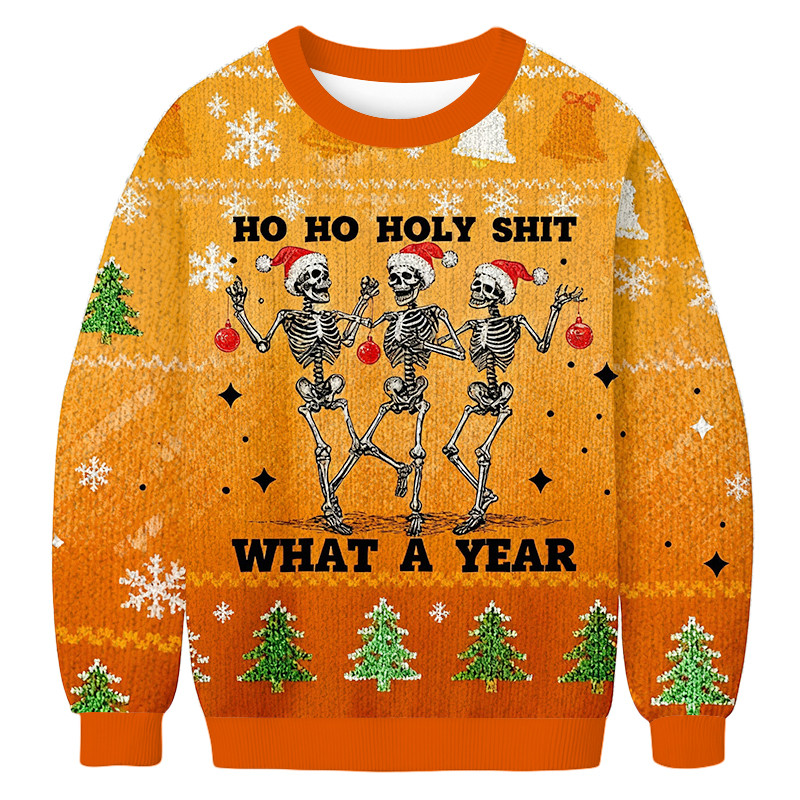 Ho Ho Holy Shit What A Year Christmas Ugly Sweater Xmas Clothing Christmas Gift For Him