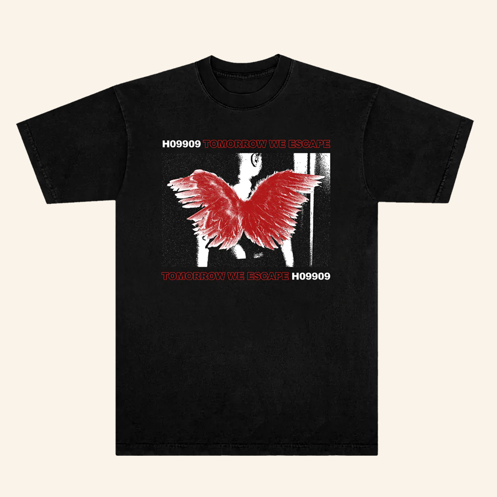 Ho99o9 Merch Wings Black T-Shirt Tomorrow We Escape Shirt Gifts For Music Fans