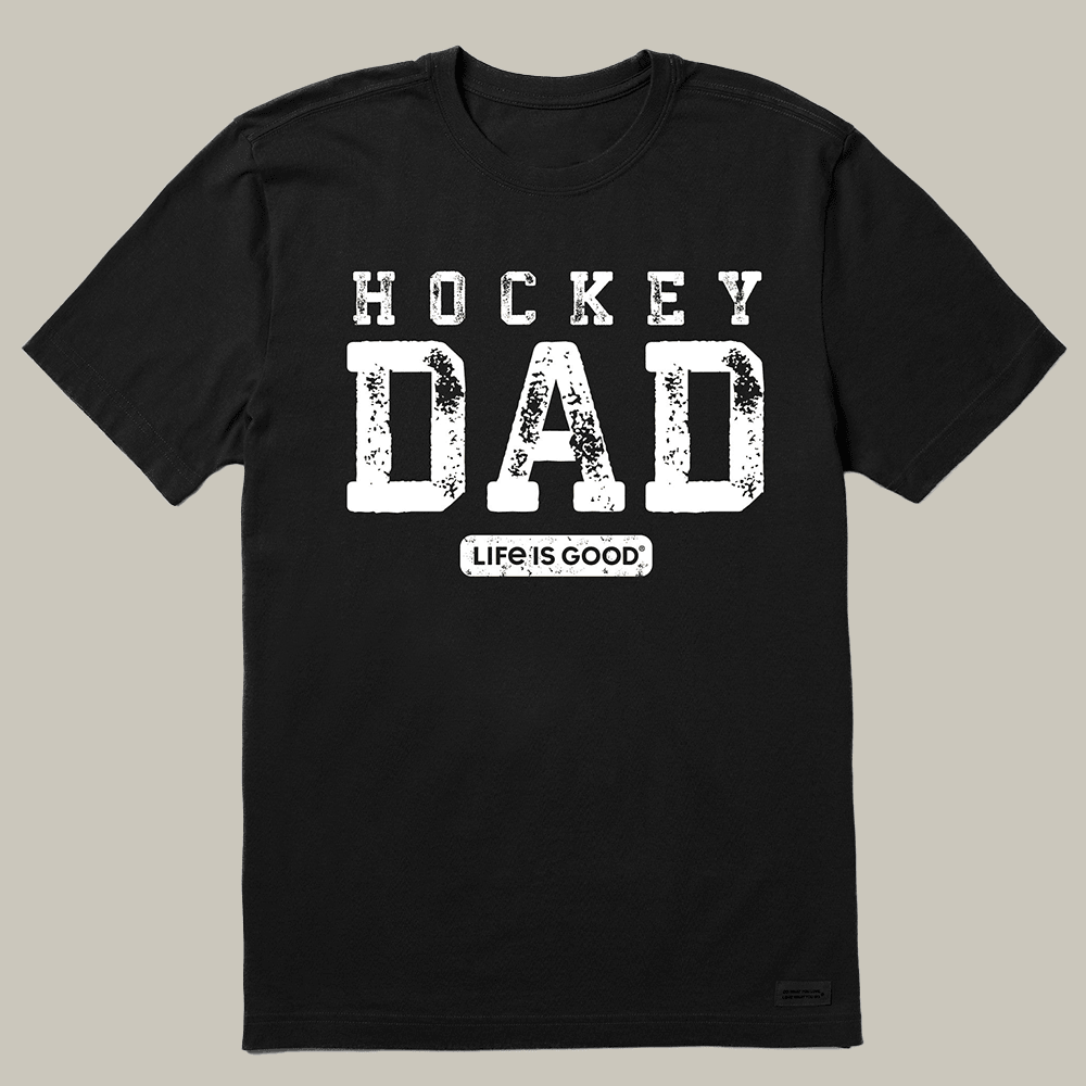 Hockey Dad Life Is Good T-Shirt Hockey Graphic Tee Unique Gift For Father