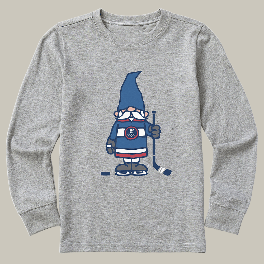 Hockey Gnome Long Sleeve Shirt Life Is Good Apparel Best Present For Hockey Players