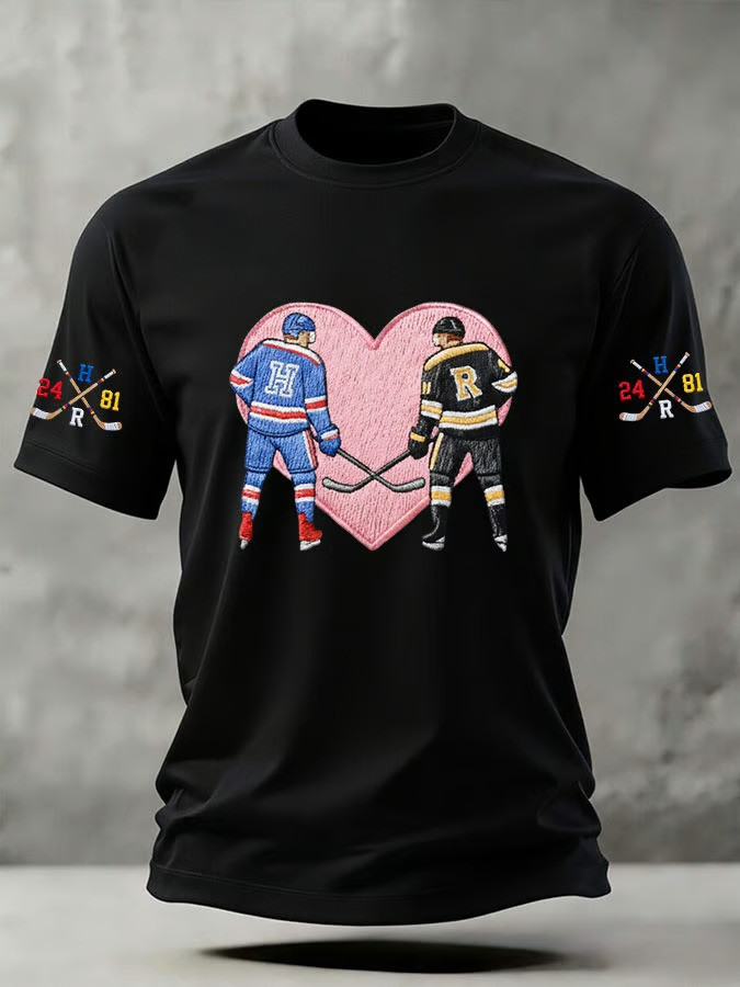 Hockey Love T-Shirt LGBT Pride Month Apparel Best Gift For Sports Lovers