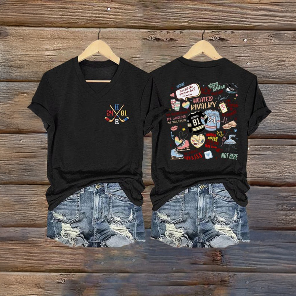 Hockey Romance Heated Rivalry V-Neck Shirt Sport Romance Shirt Hollander Fan Gifts