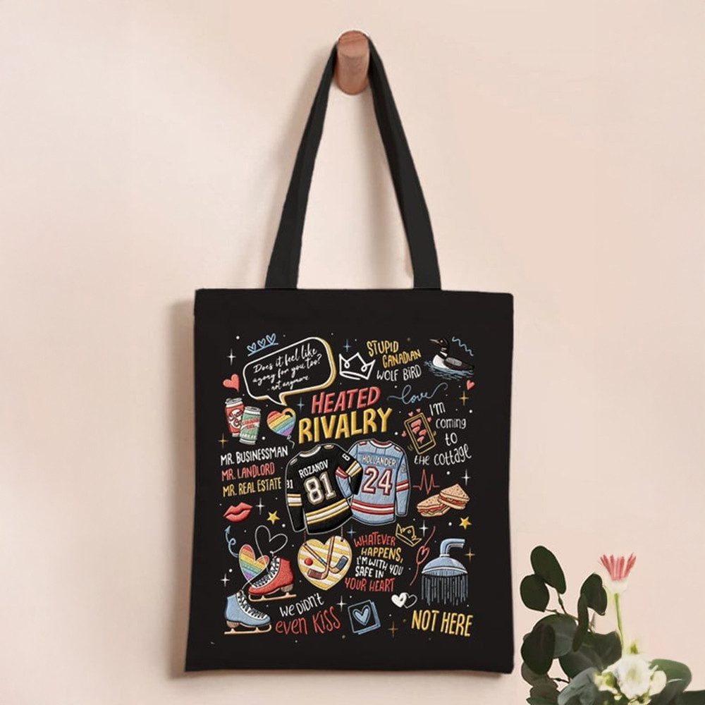 Hockey Romance Tote Bag Heated Rivalry Tote Bag Rozanov Hollander Lover Gifts