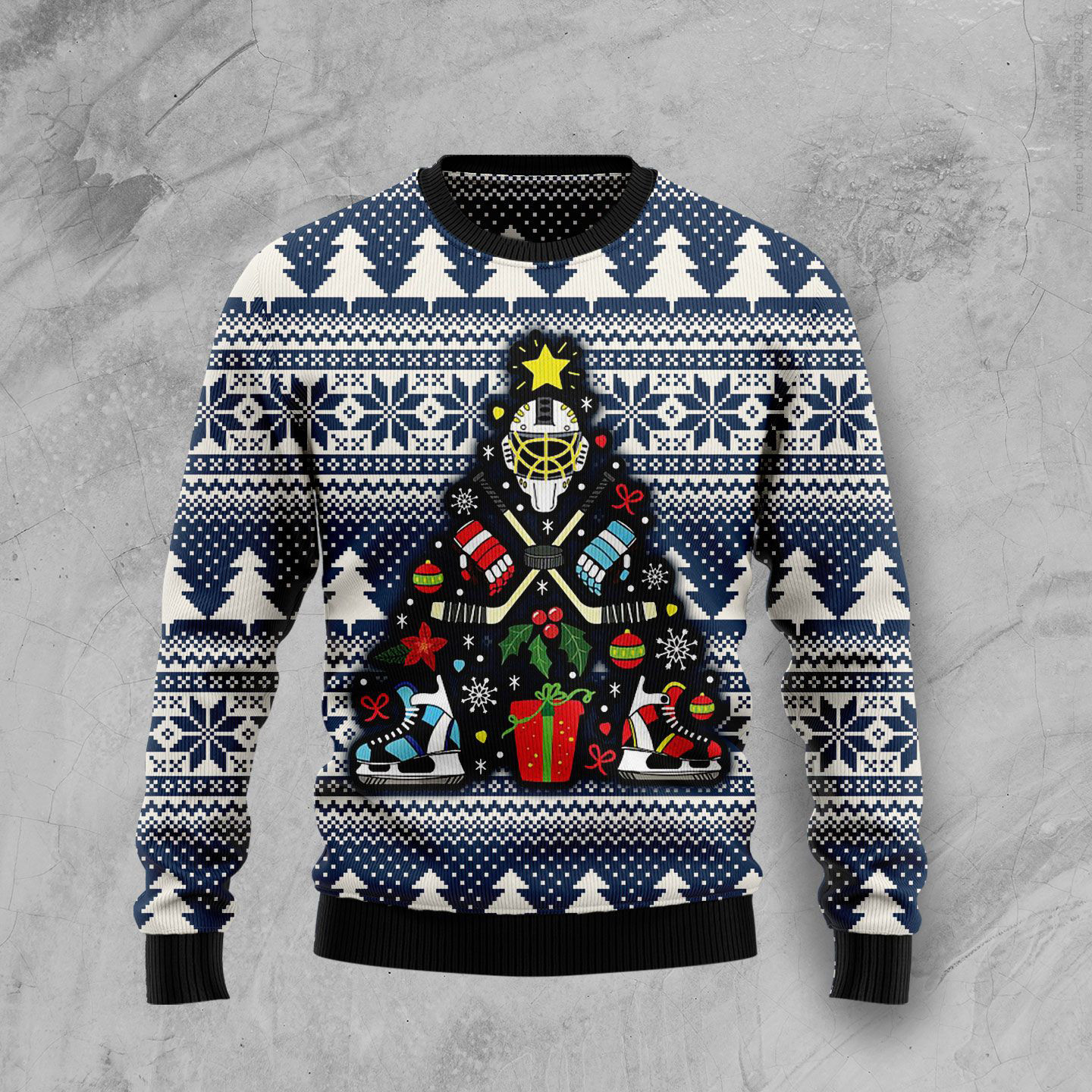 Hockey Ugly Christmas Sweater Xmas Clothing Hockey Player Christmas Gifts