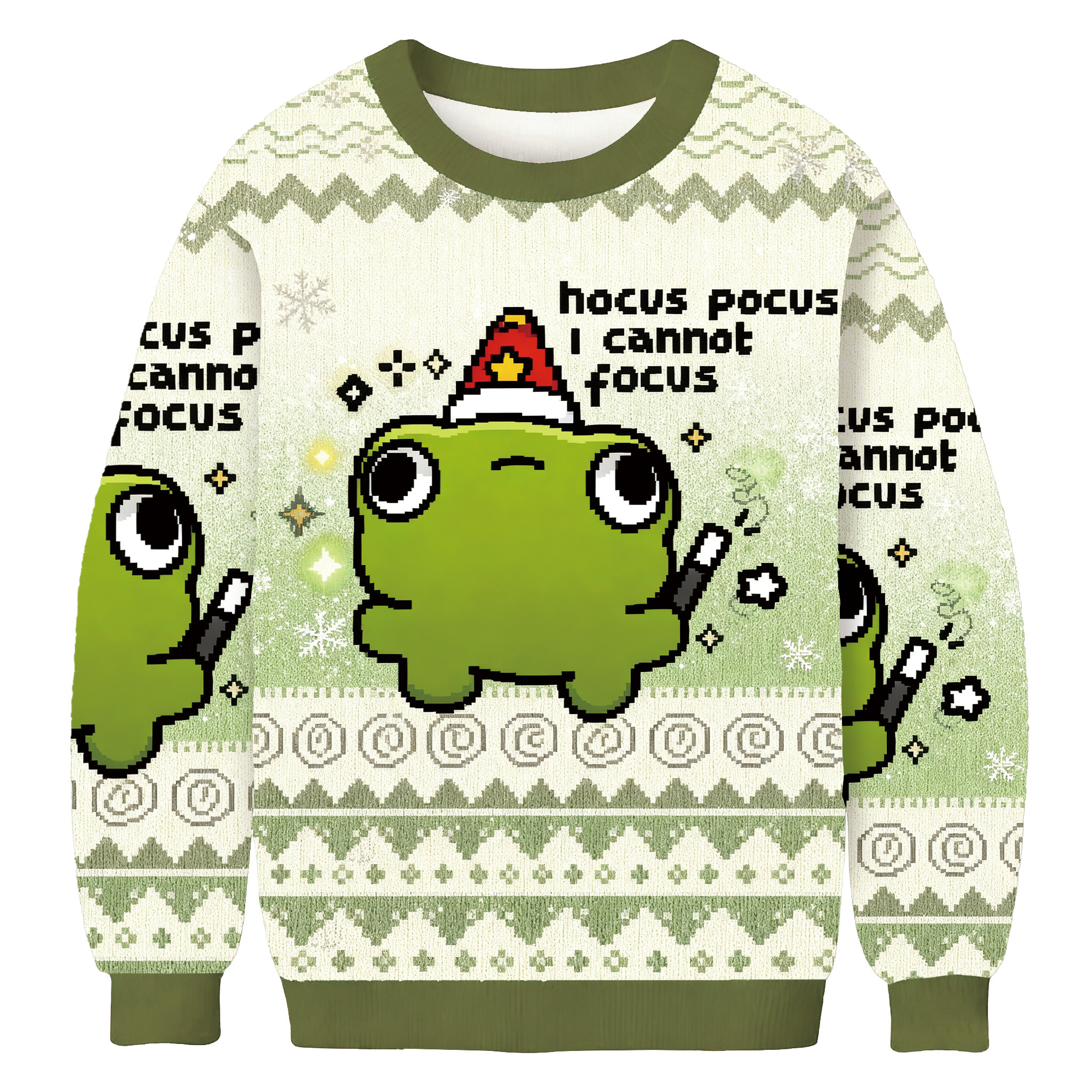 Hocus Pocus I Cannot Focus Funny Frog Christmas Ugly Sweater Xmas Wear Christmas Gift Ideas