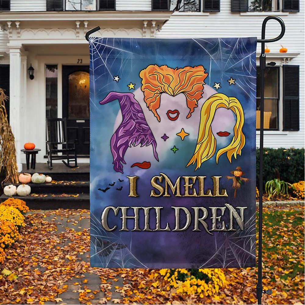 Hocus Pocus I Smell Children Halloween Three Witches Flag Best Gift For Friends and Childrens on Halloween Day