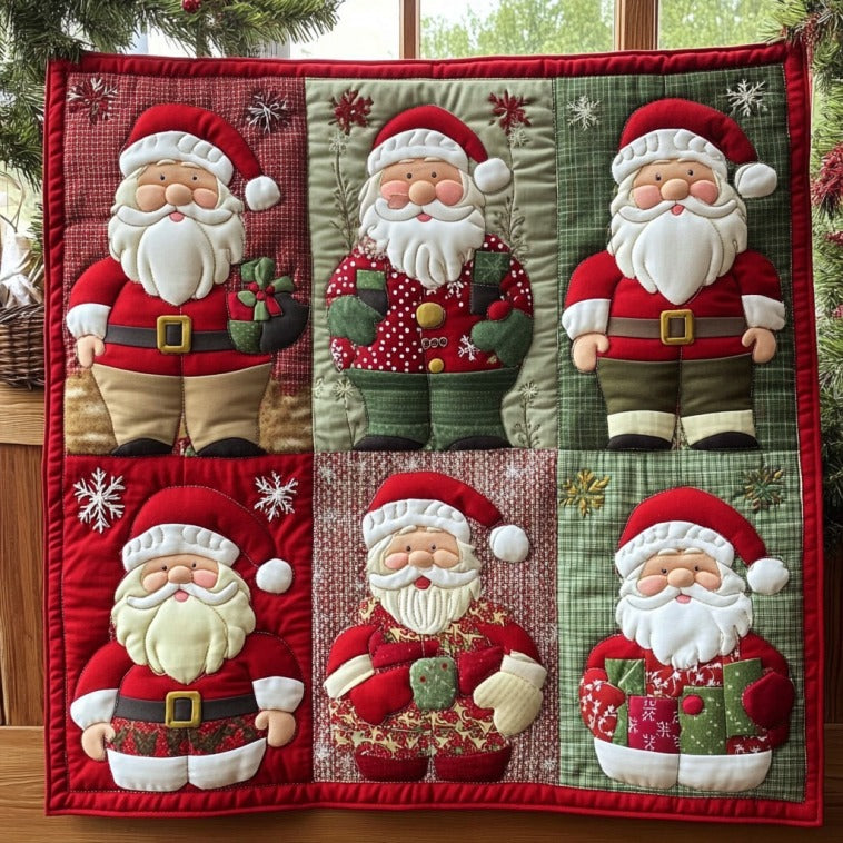 Hohoho Santa Quilted Blanket Christmas Throws Christian Gifts For Couples