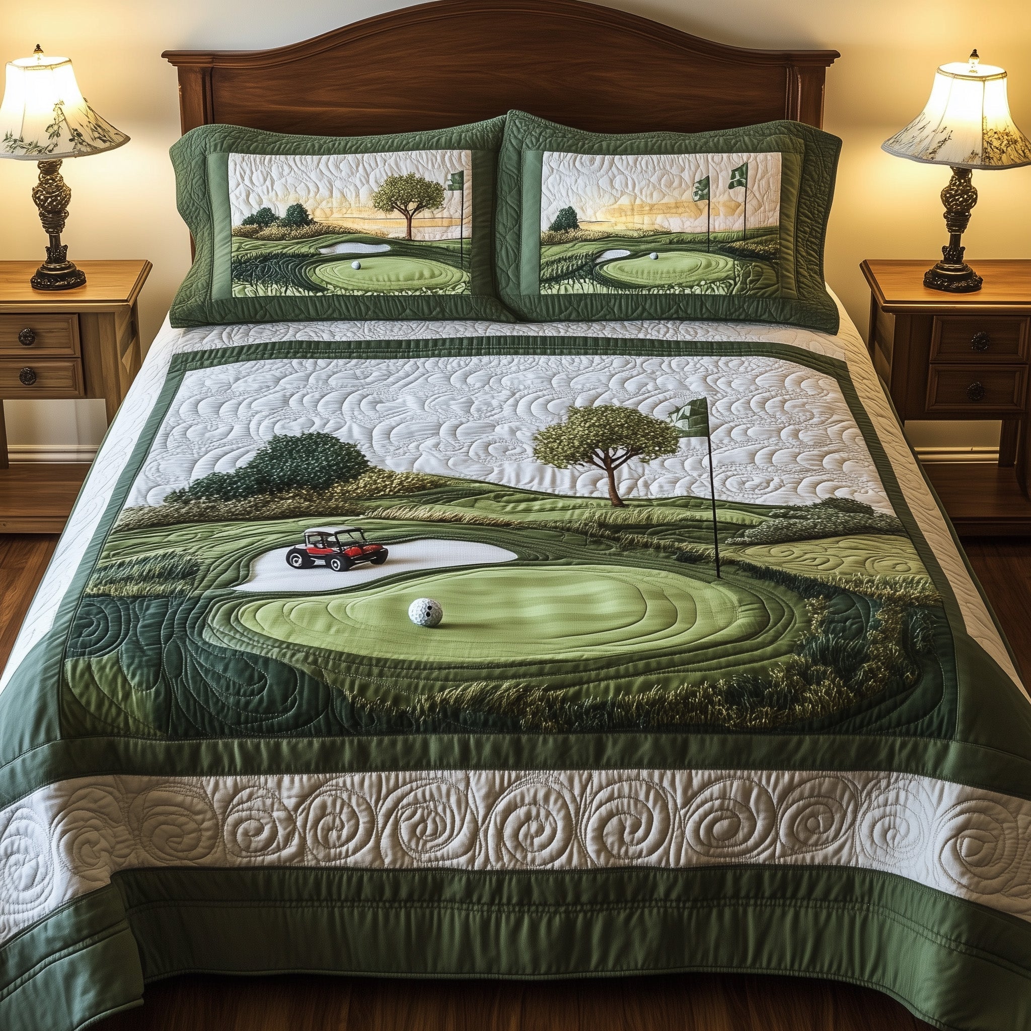 Hole Quilted Bedding Set Duvet Cover Merchandise Best Golf Gifts Women