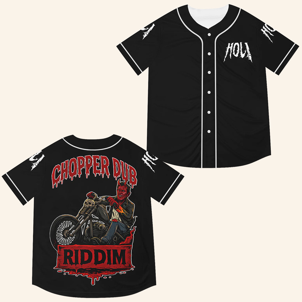 Holi Baseball Jersey Chopper Dubz Riddim Jersey Gift Ideas For Music Lovers