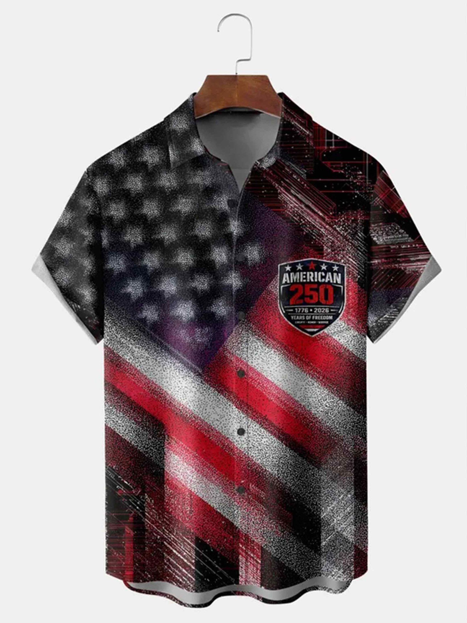 Holiday America 250 Years Of Freedom Button Shirt Semiquincentennial Clothes Gifts Ideas