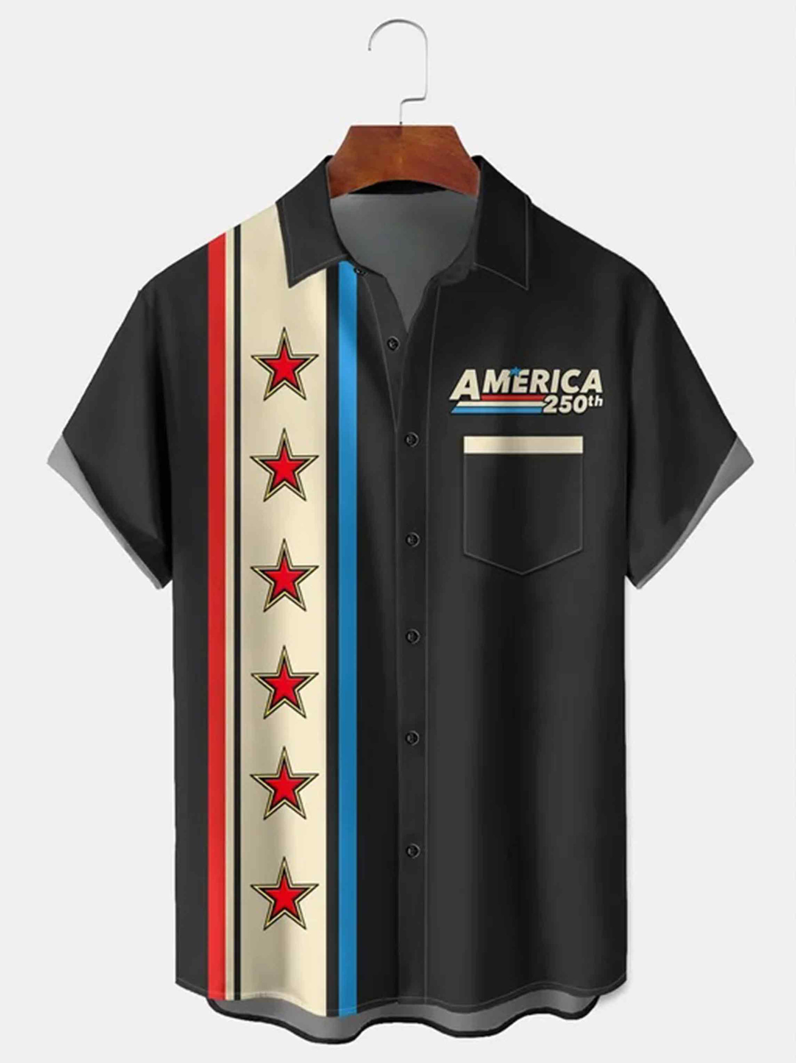 Holiday America 250th Button Shirt Independence Day Clothes Gifts For Him