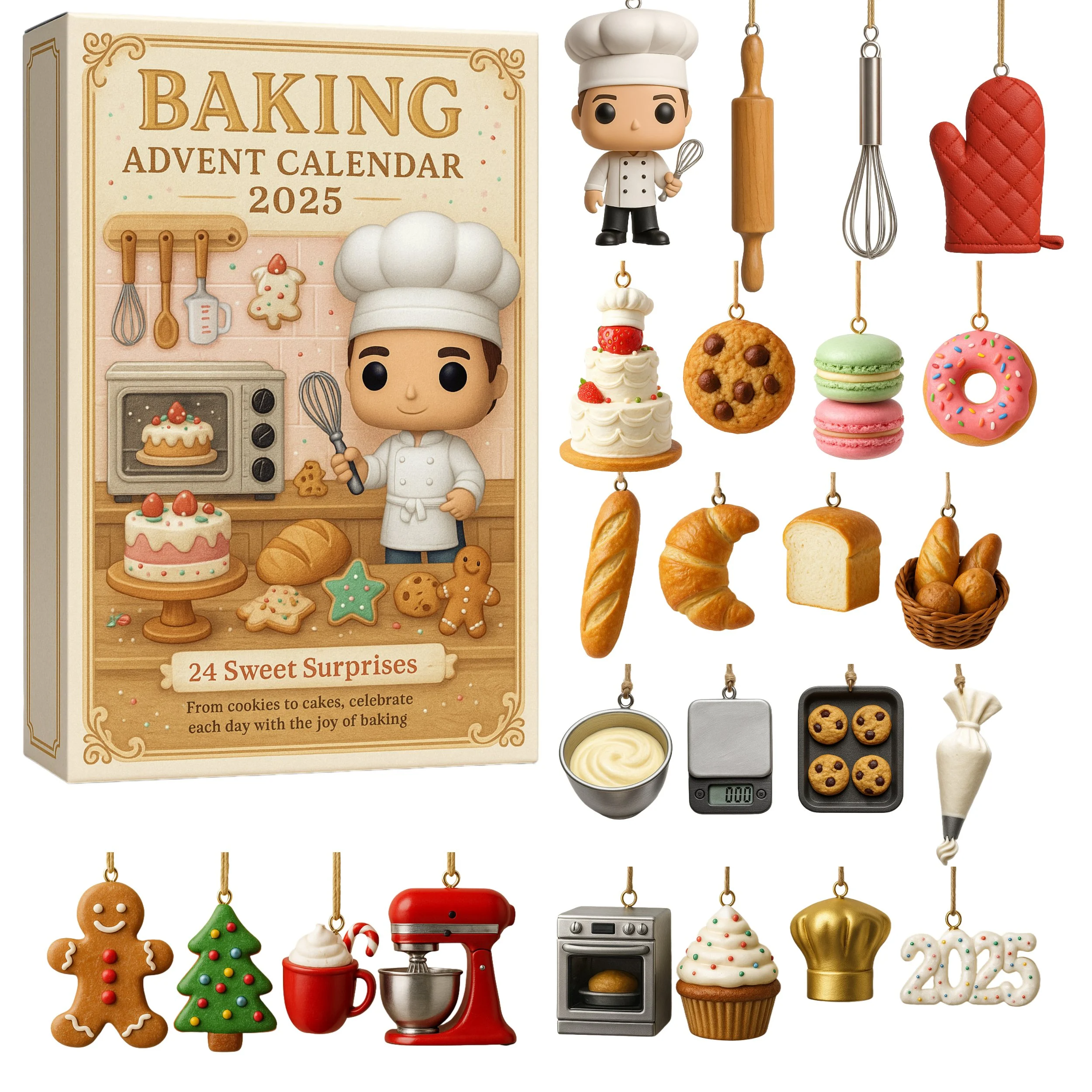 Holiday Baking Tools Advent Calendar 2025 24 Days Until Christmas Baker Xmas Presents