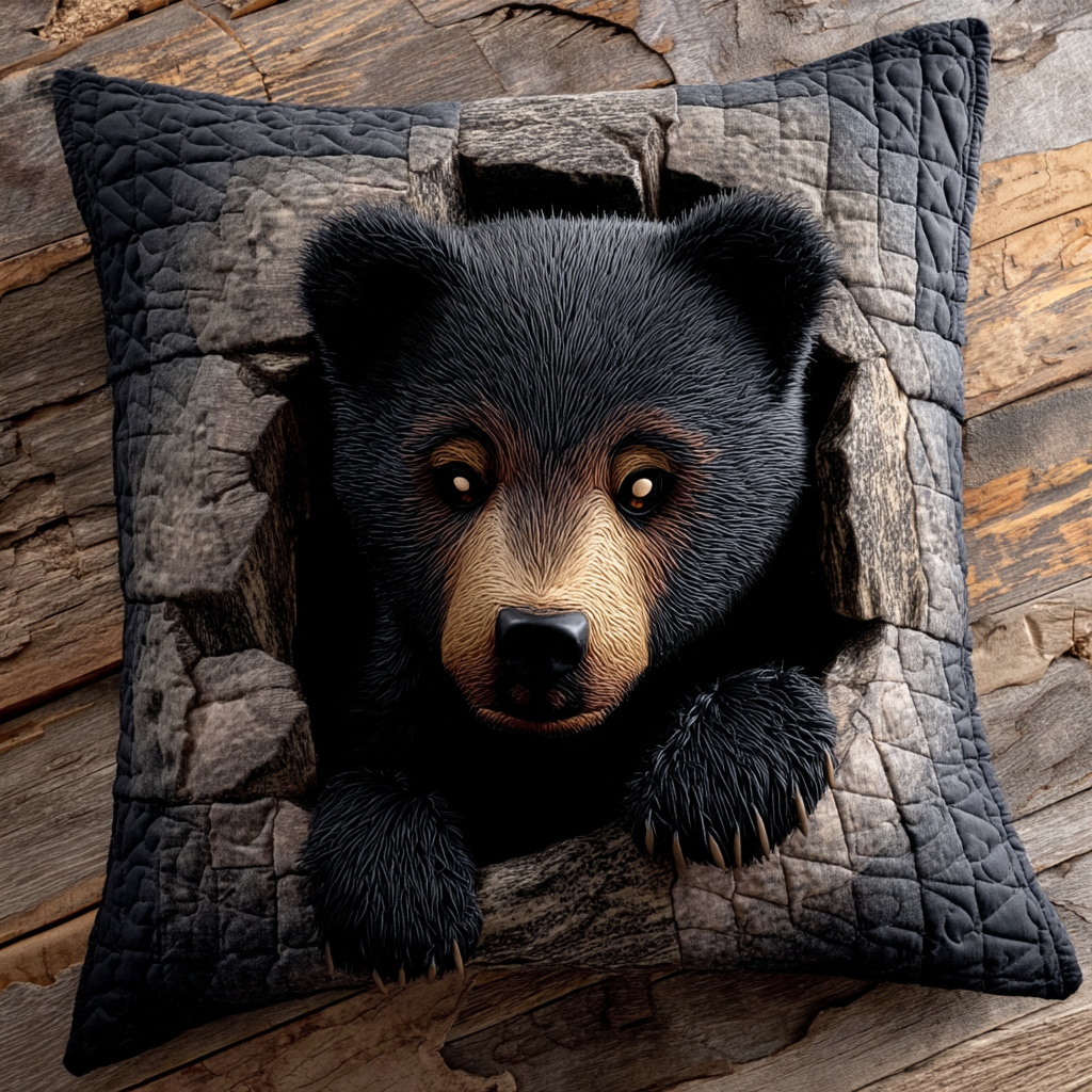 Holiday Bear Quilted Pillow Case Holiday Pillow Case Mother In Law Christmas Gift