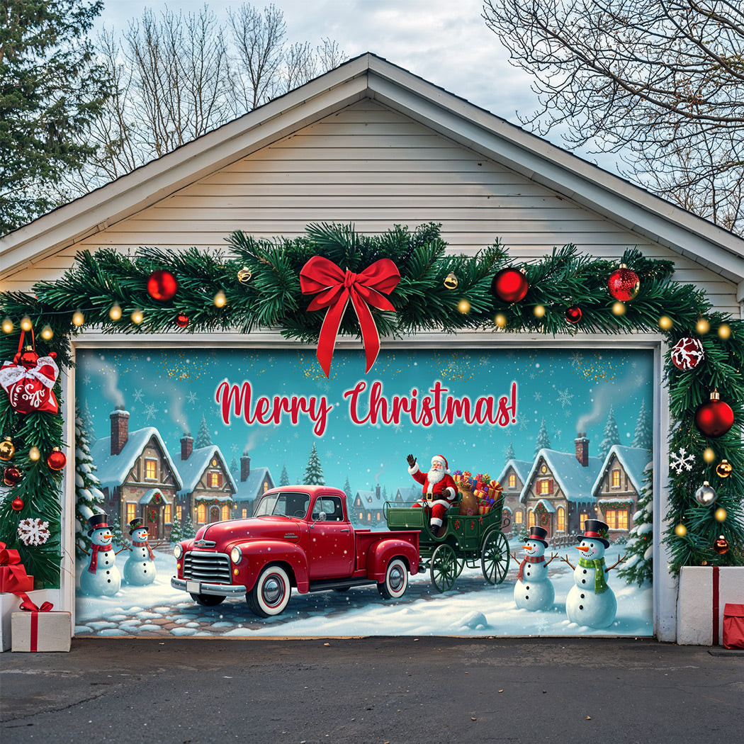 Holiday Cheer On Main Street Christmas Garage Door Banner Xmas Decorations Gift Ideas