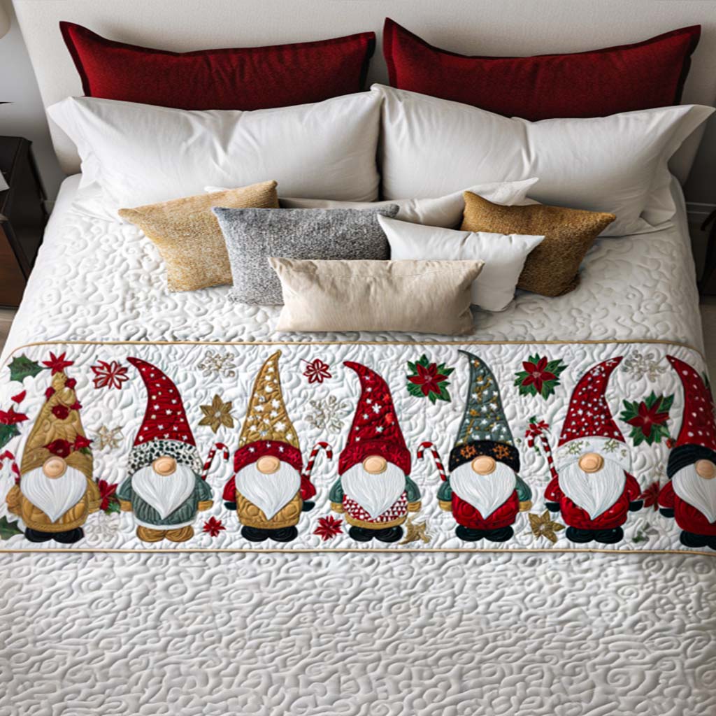 Holiday Cheer Quilted Bed Runner Holiday Bed Runner Secret Santa Gift Ideas