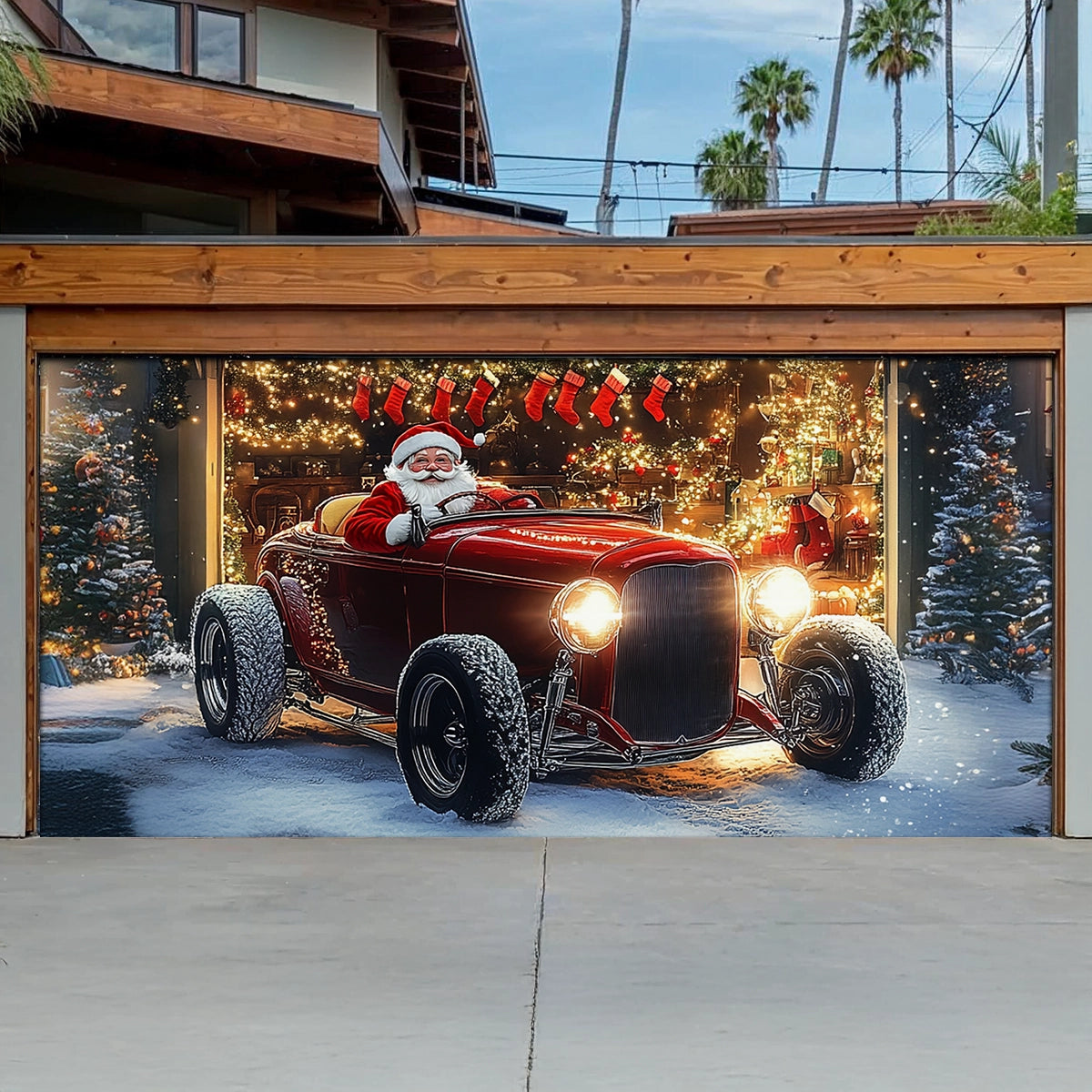 Holiday Christmas Car Christmas Garage Door Banner Outdoor Xmas Decorations Best Xmas Gifts
