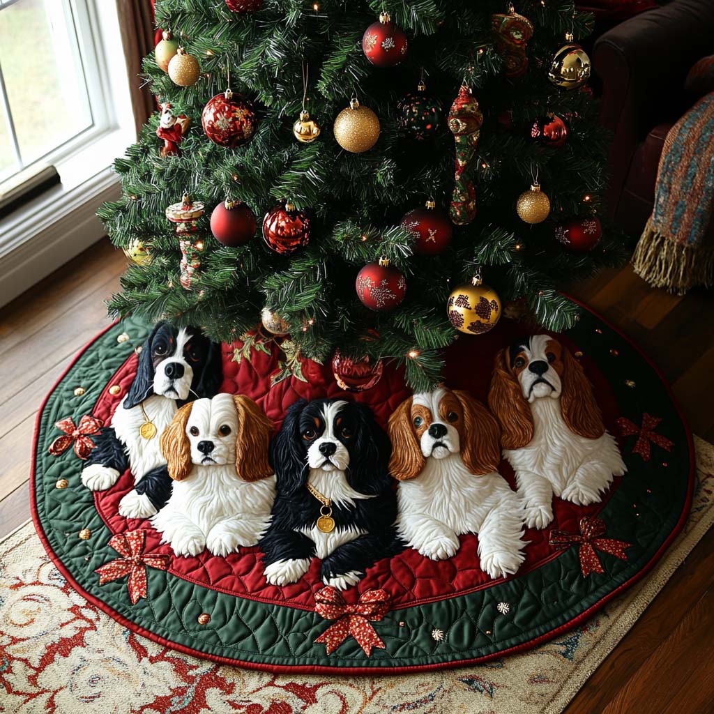 Holiday Crown Quilted Christmas Tree Skirt Magical Christmas Tree Skirt to Impress Guests