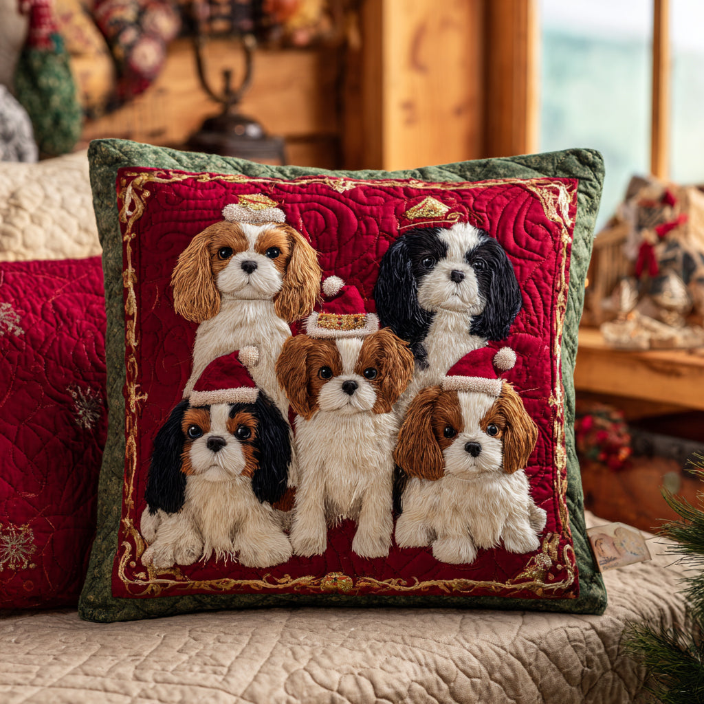 Holiday Crown Quilted Pillow Case Christmas Throw Pillow Covers Dad And Daughter Gifts