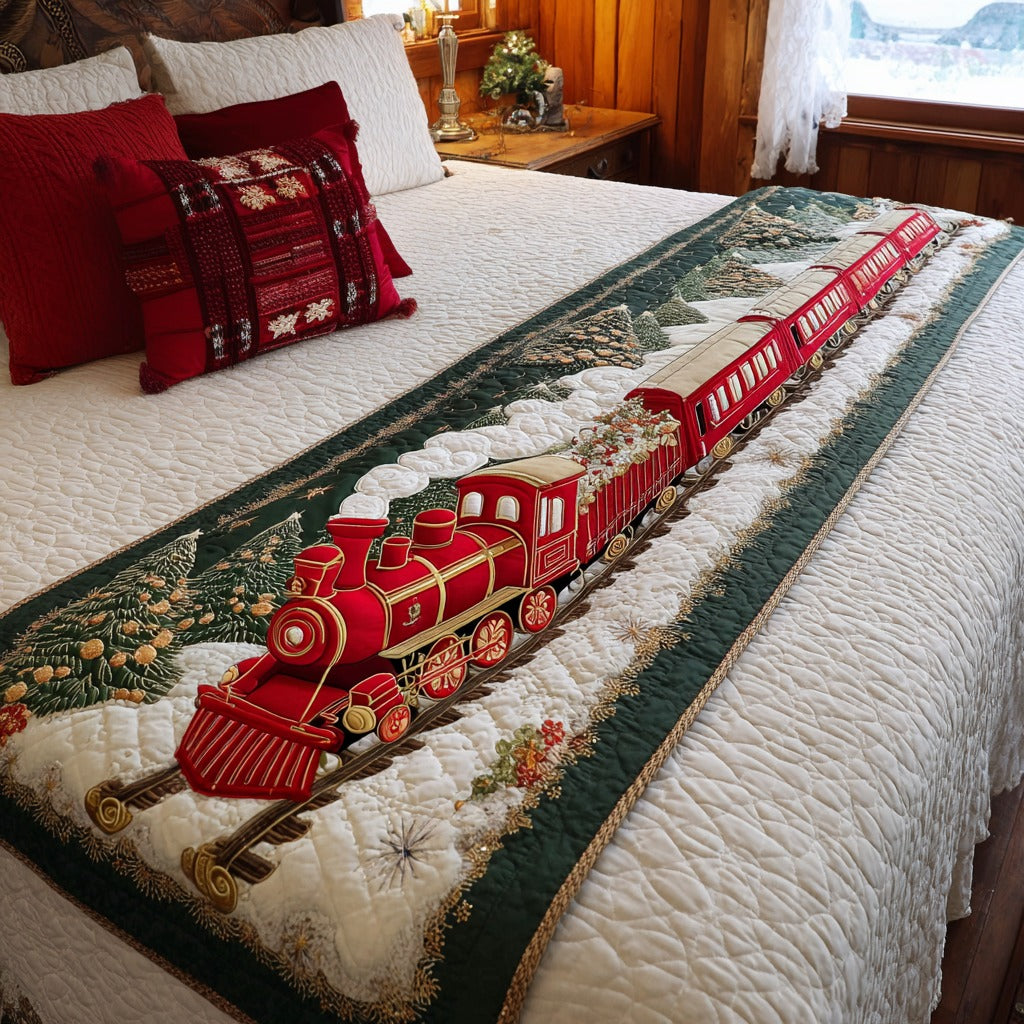 Holiday Express Quilted Bed Runner Bed Christmas Decor Christmas Gift Ideas 2025