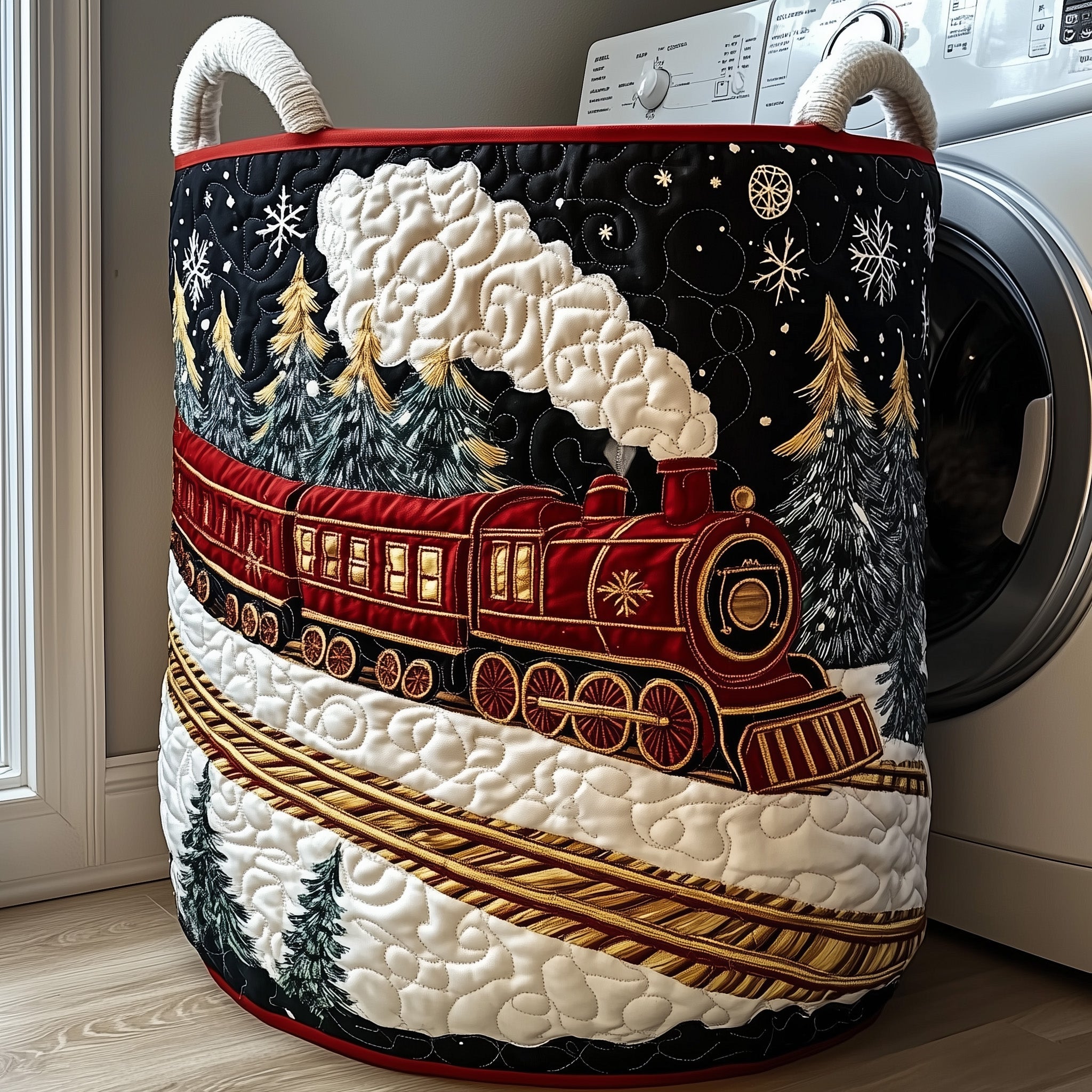 Holiday Express Quilted Laundry Basket Best Gift For Him