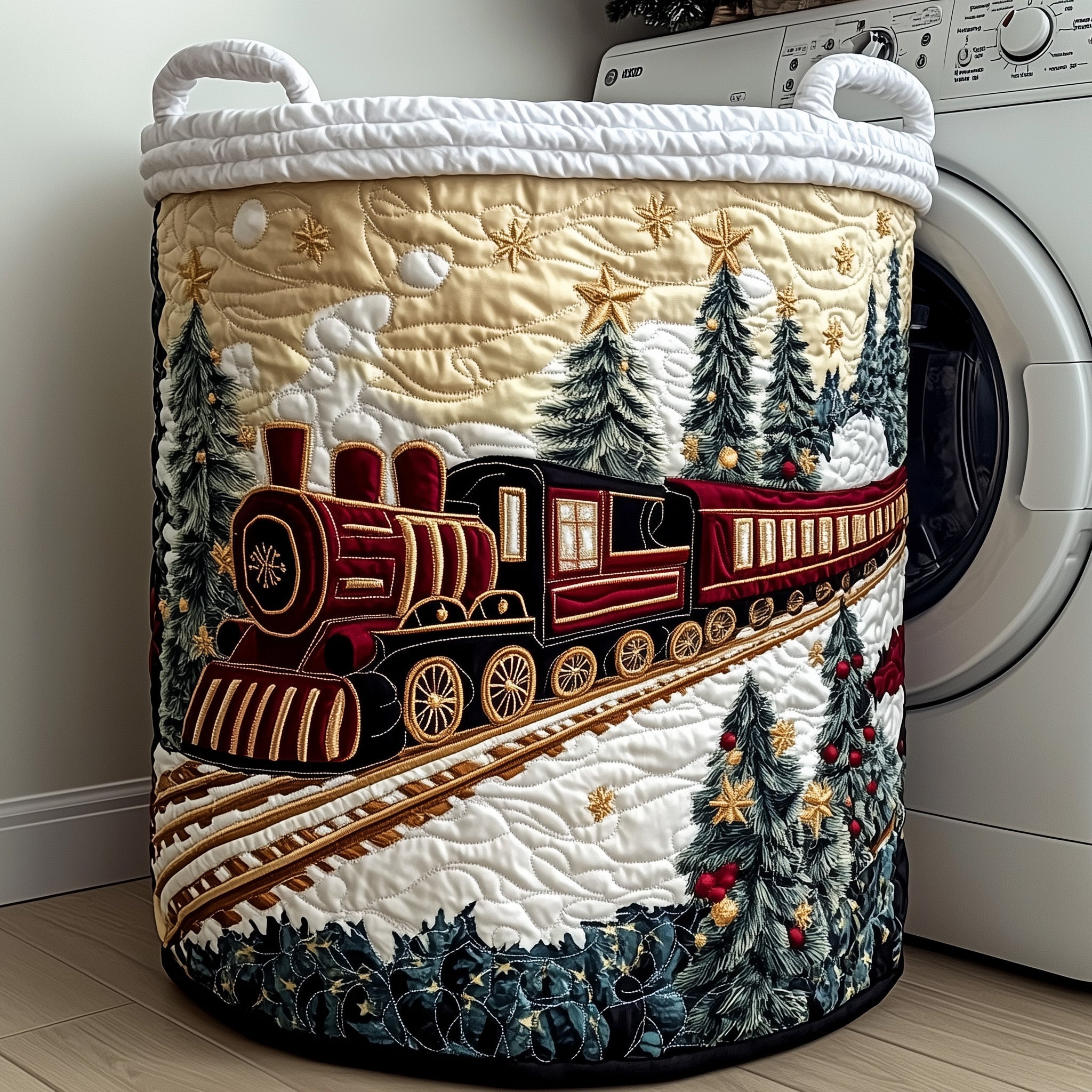 Holiday Express Quilted Laundry Basket Father's Day Merch Gift