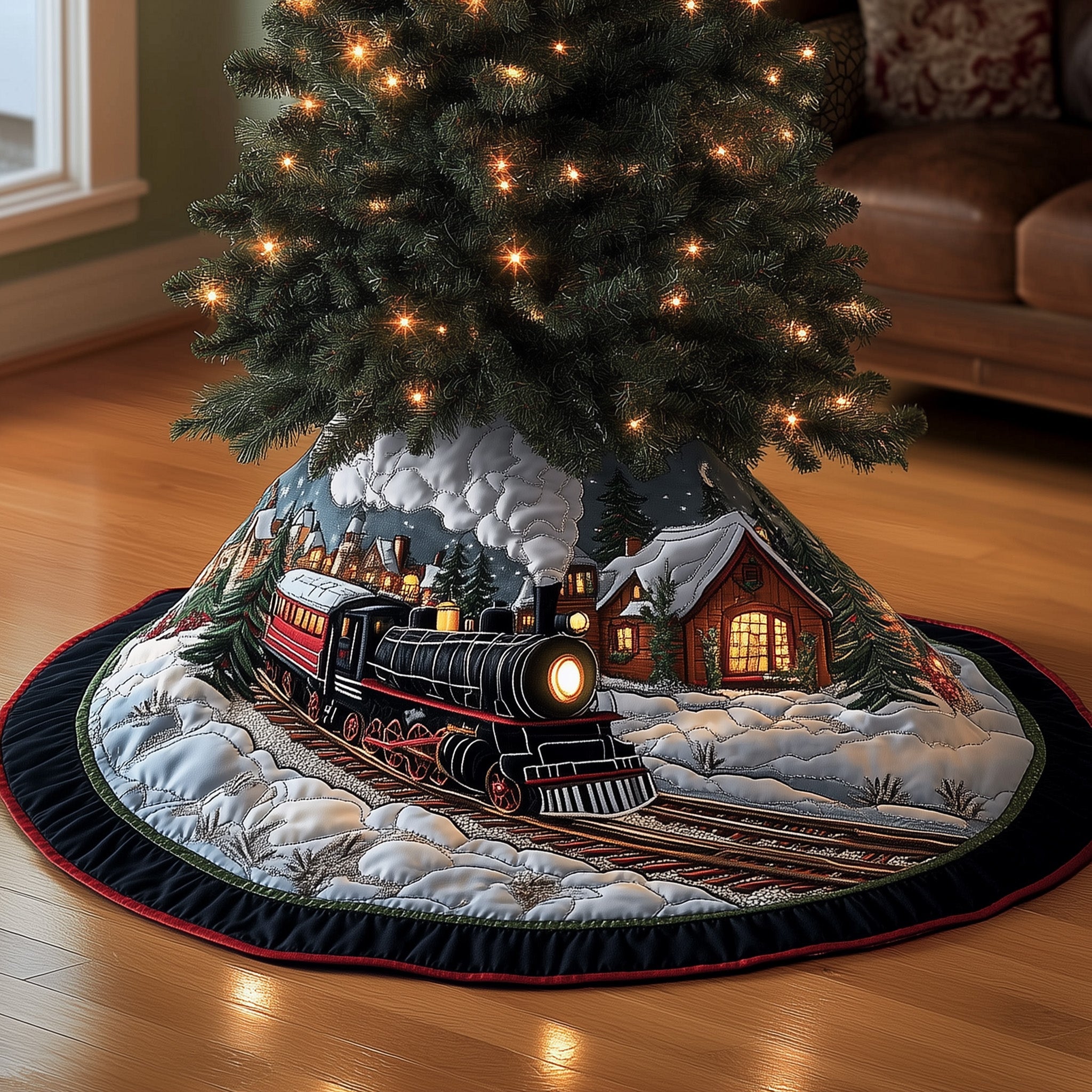 Holiday Express Quilted Tree Skirt Adorable Easter Gift Merch