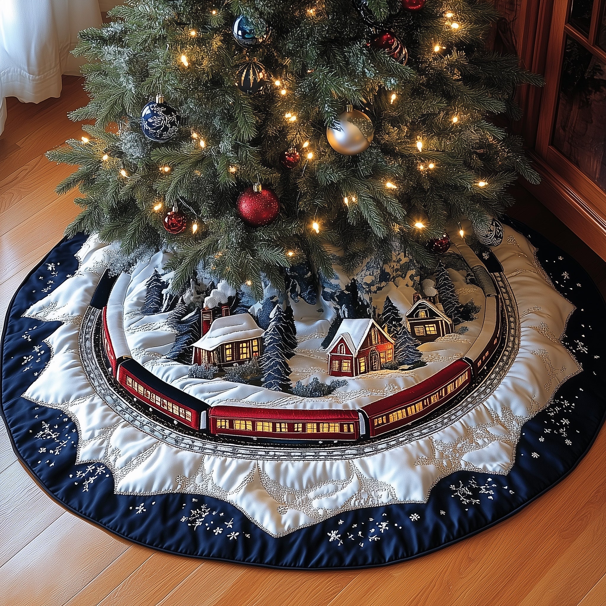 Holiday Express Quilted Tree Skirt Best Gift Merch For Him
