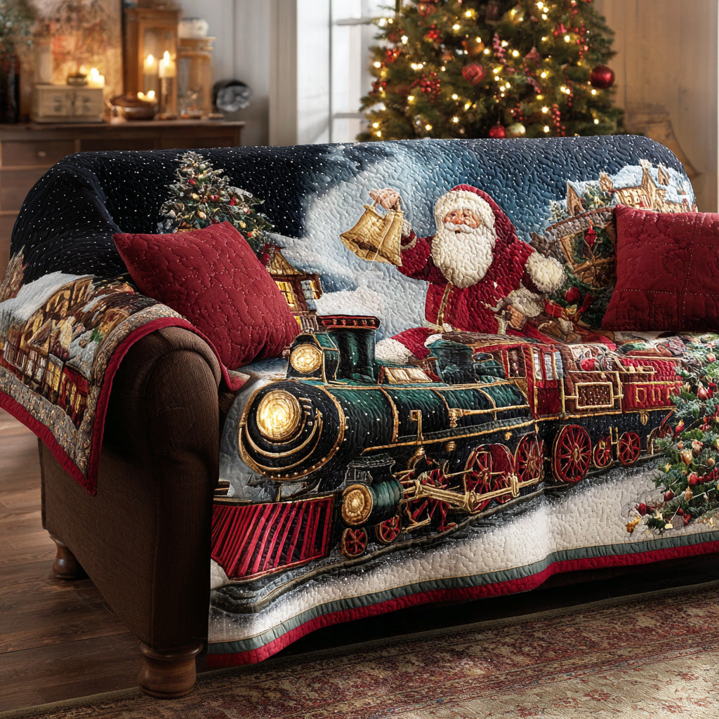 Holiday Express Route Quilted Sofa Cover Holiday Living Decorations Gifts For Friends