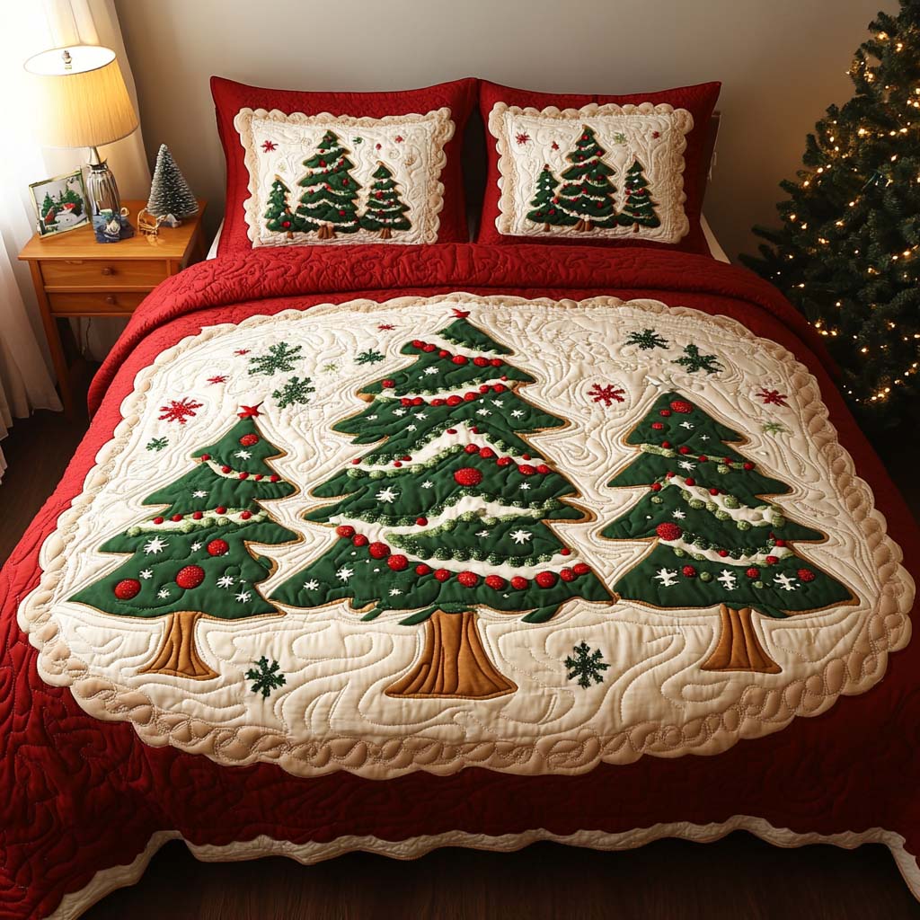 Holiday Forest Quilted Bedding Set Holiday Duvet Sets Best Secret Santa Gifts