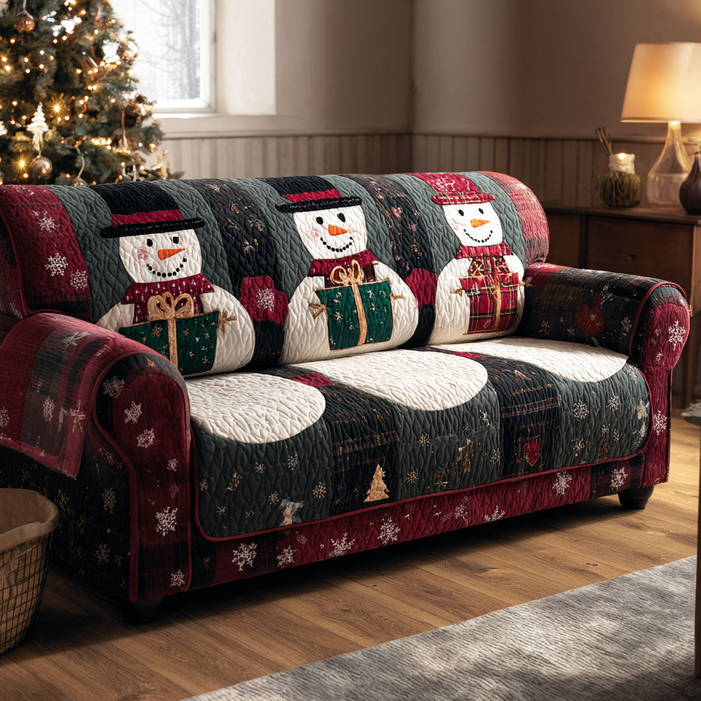 Holiday Friends Quilted Sofa Cover Holiday Living Room Decor Best Gifts For Mother In Law
