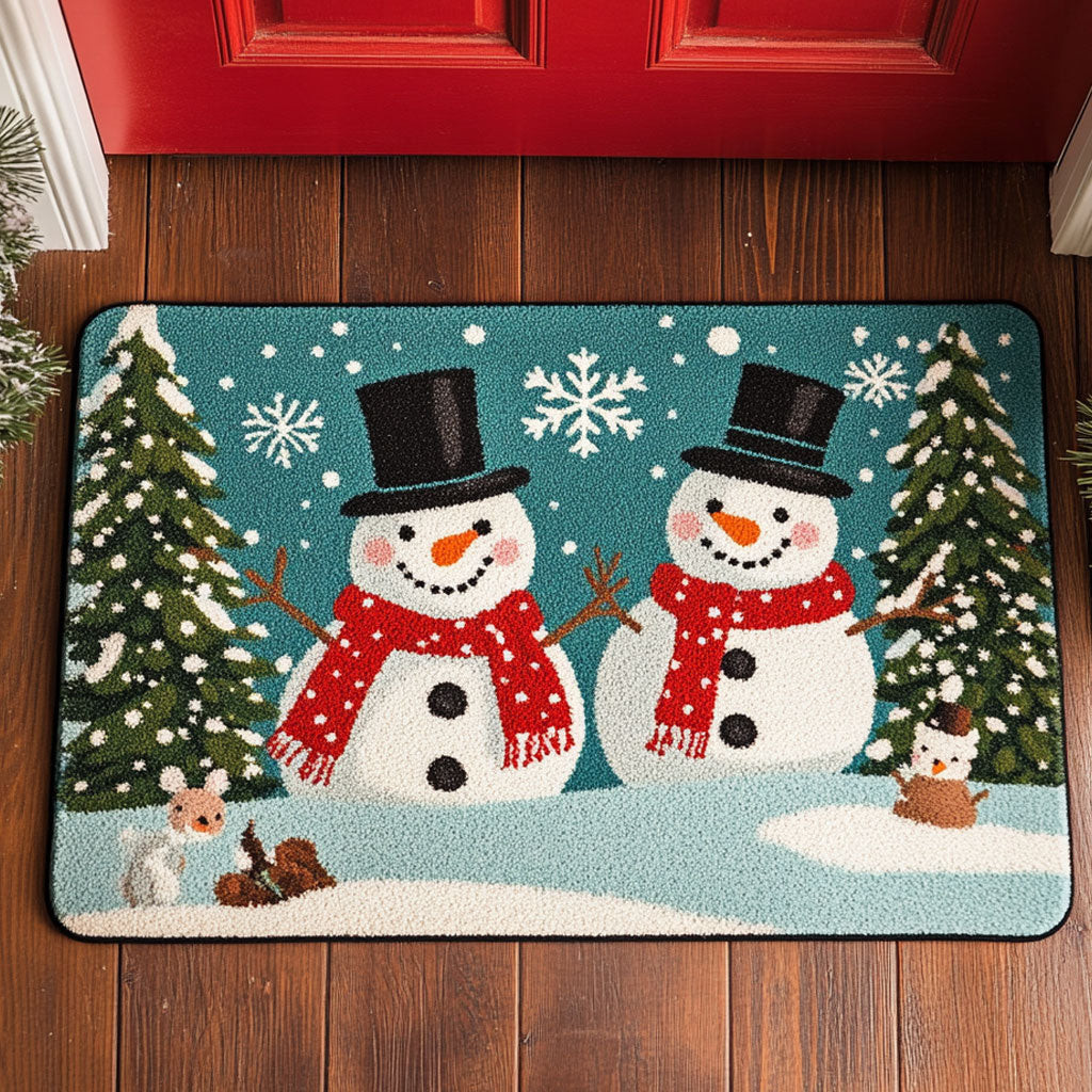 Holiday Frost Doormat Perfect Gift For Friends and Family on Christmas Day