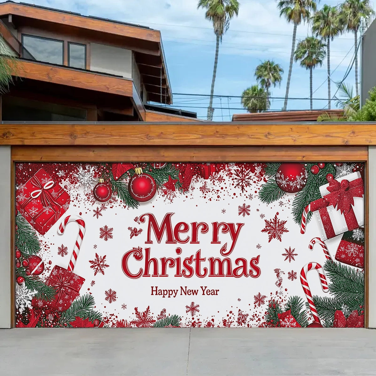 Holiday Glow Christmas Garage Door Banner Outdoor Xmas Decorations Great Xmas Presents