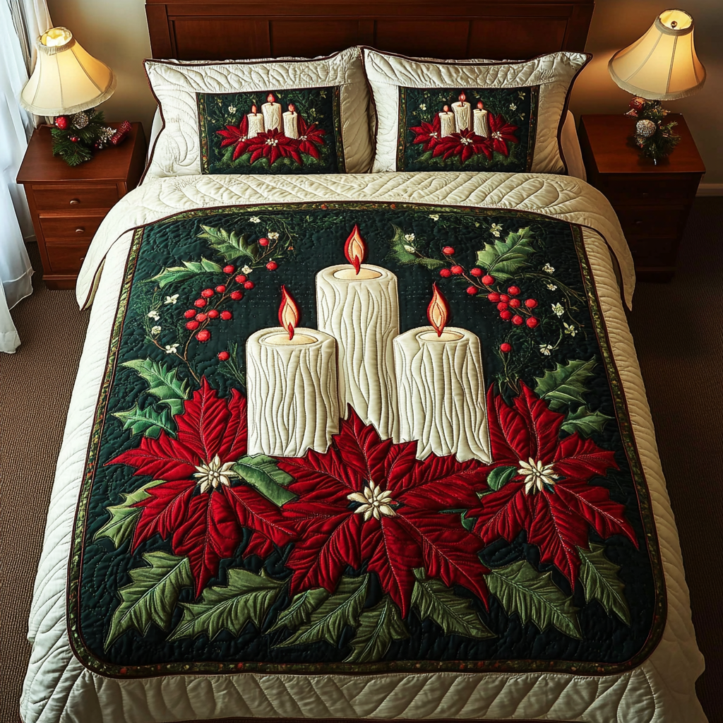 Holiday Glow Quilted Bedding Set Christmas Bedding King Things To Get For Christmas