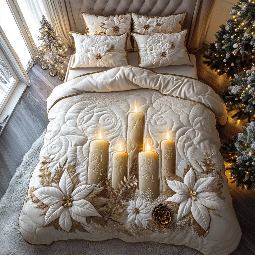 Holiday Glow Quilted Bedding Set Holiday Duvet Sets Christmas Gift Ideas 2025