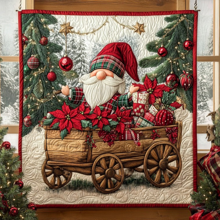 Holiday Gnome Quilt Unique Quilt Blanket Gift for Special Occasions