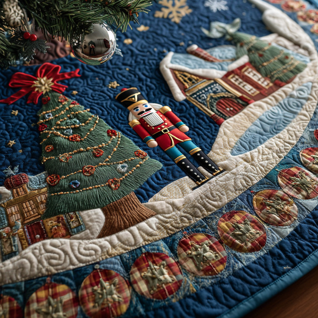 Holiday Guard Quilted Christmas Tree Skirt Special Holiday Tree Skirt Gift for Newlyweds