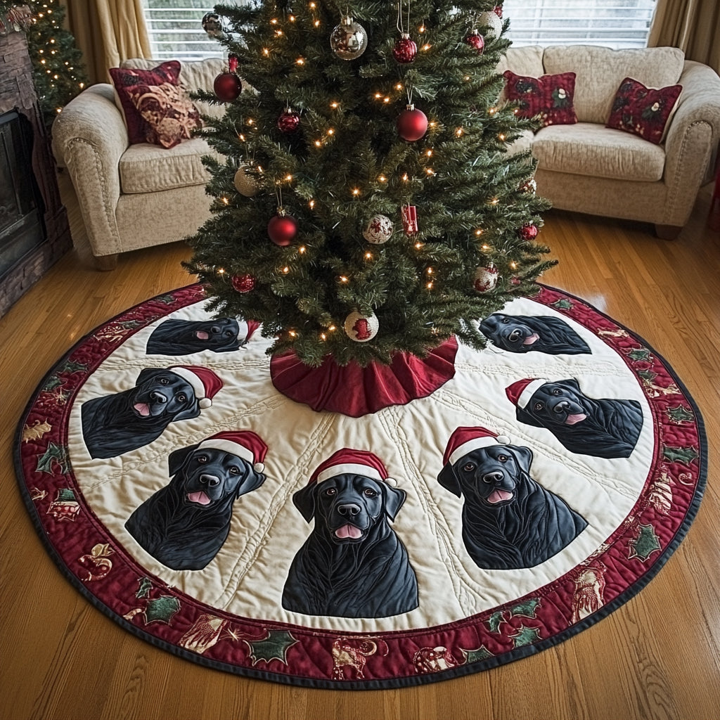 Holiday Guardian Christmas Quilted Tree Skirt Holiday Home Decor Christmas Presents For Labradors