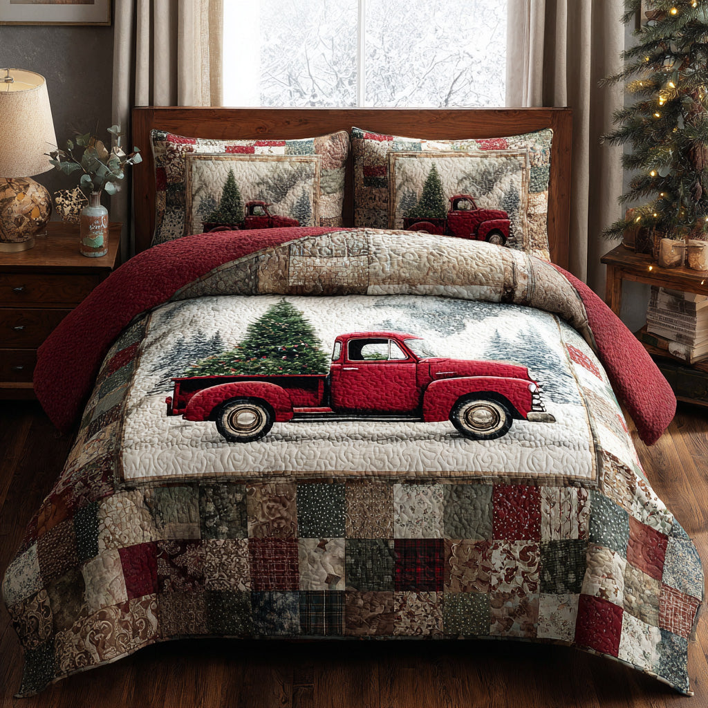 Holiday Haul Quilted Bedding Set Holiday Duvet Covers Christmas Presents For Boyfriend
