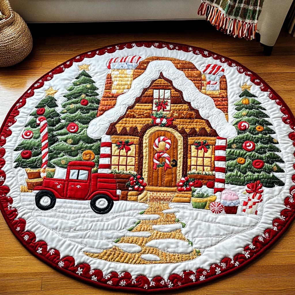 Holiday Hearth Quilted Round Mat Entry Way Ideas Stuff Teenagers Want For Christmas