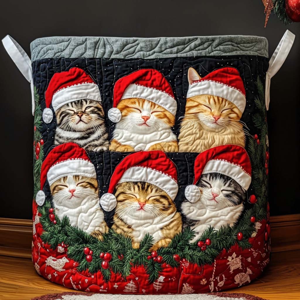 Holiday Hisser Quilted Laundry Basket Best Quilted Laundry Basket Gift for Friends and Family