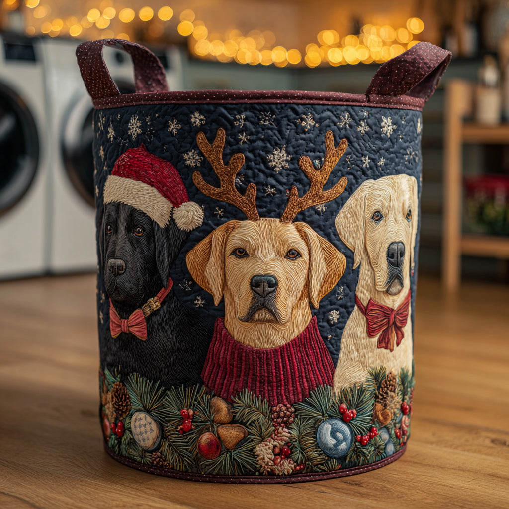 Holiday Lab Trio Quilted Laundry Basket Cozy Quilted Laundry Basket Gift for New Homeowners