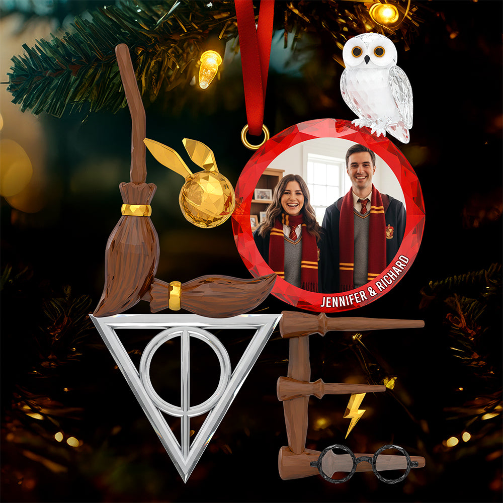 Holiday Love Story Christmas Ornament - Custom Photo Gifts For Couple - Cute Christmas Tree Gift Idea