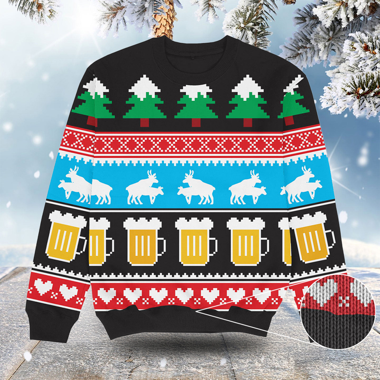 Holiday Pattern Christmas Ugly Sweater Merry Xmas Clothing Christmas Present Ideas
