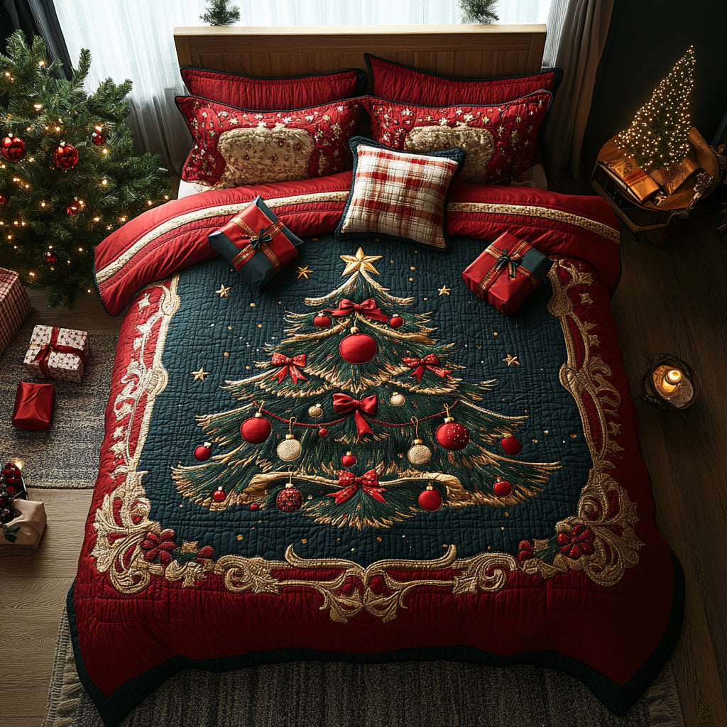 Holiday Pines Quilted Bedding Set Best Holiday Duvet Covers Best Christmas Gift Ideas 
