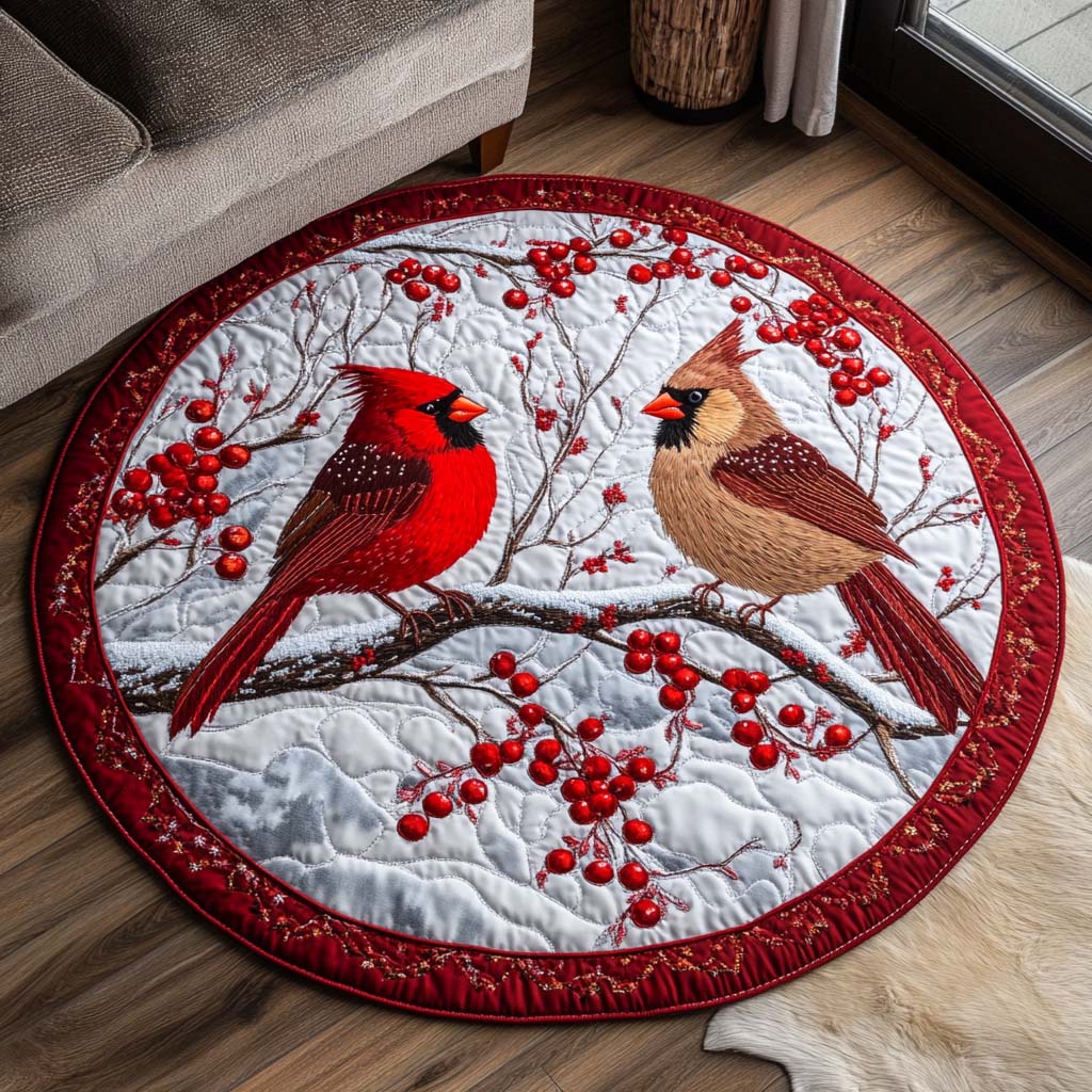 Holiday Quilted Round Mat Outdoor Entryway Decor Hummingbird Gifts For Dad