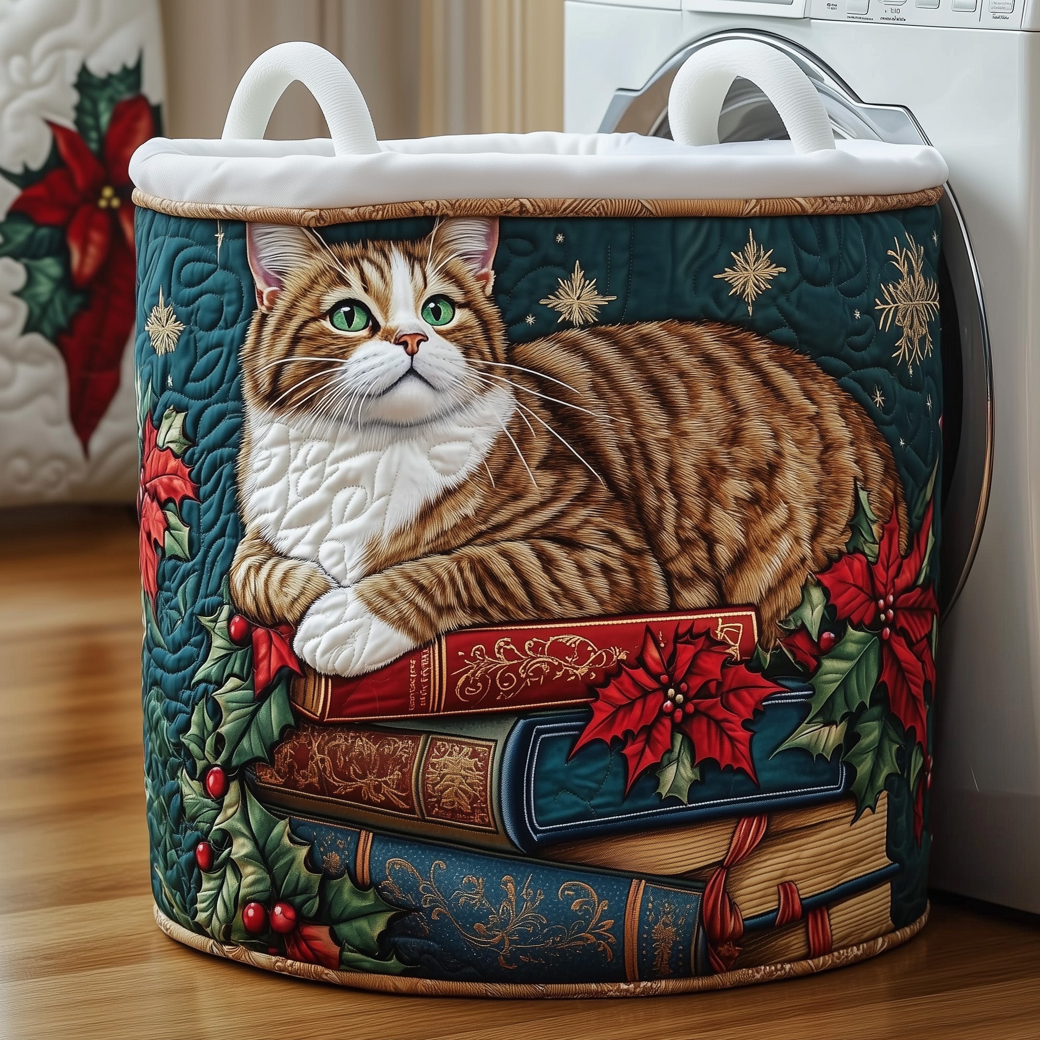 Holiday Reader Quilted Laundry Basket Must-Have Laundry Essential