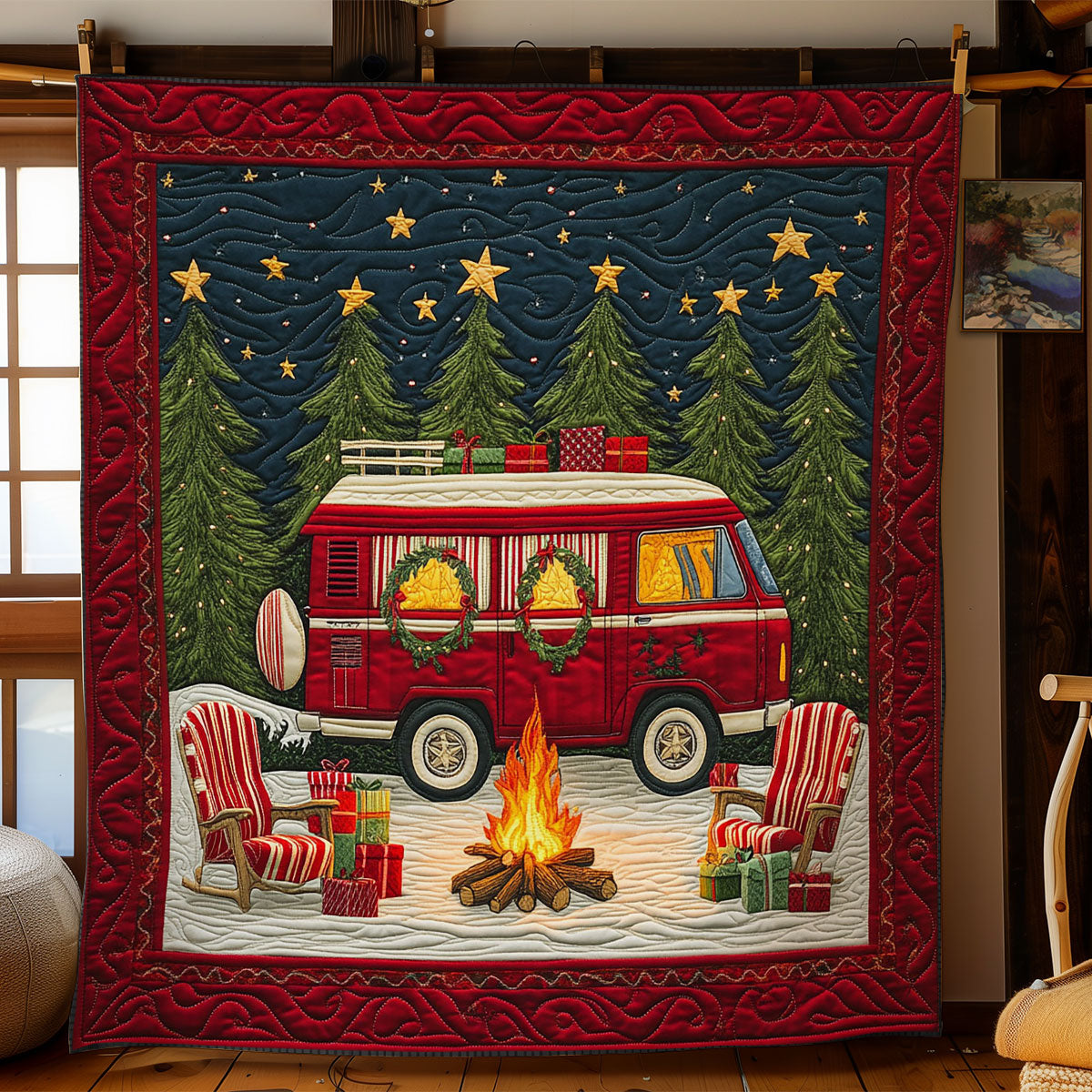 Holiday Road Quilt Blanket Winter Blanket Best Anniversary Gifts For Couples